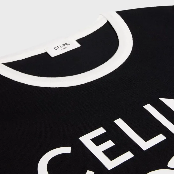 CELINE Paris T-Shirt aus Baumwolljersey