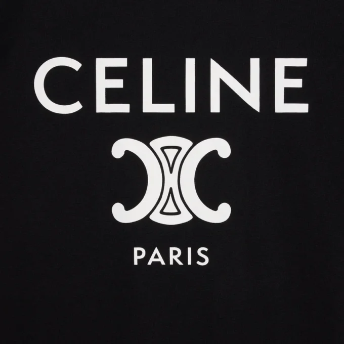 CELINE Paris T-Shirt aus Baumwolljersey