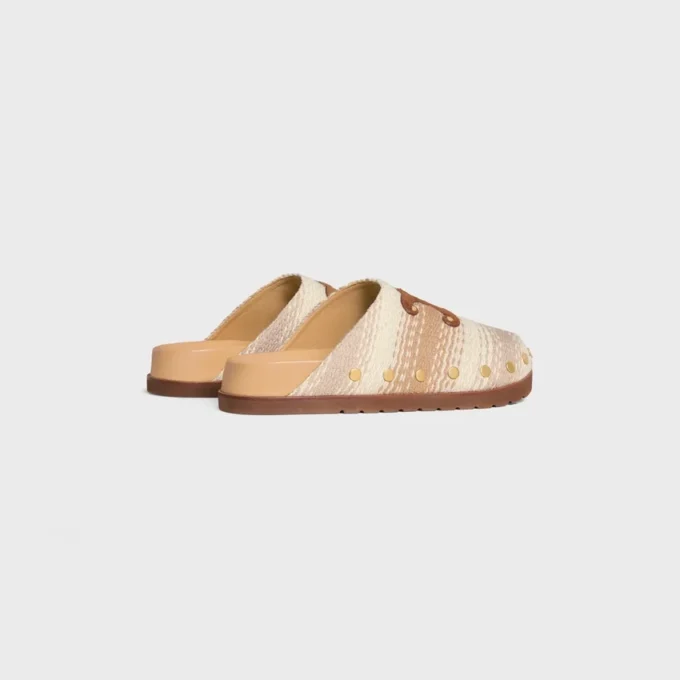CELINE Pitea Clog aus gestreiftem Baumwollstoff CELINE Pitea Clog aus gestreiftem Baumwollstoff