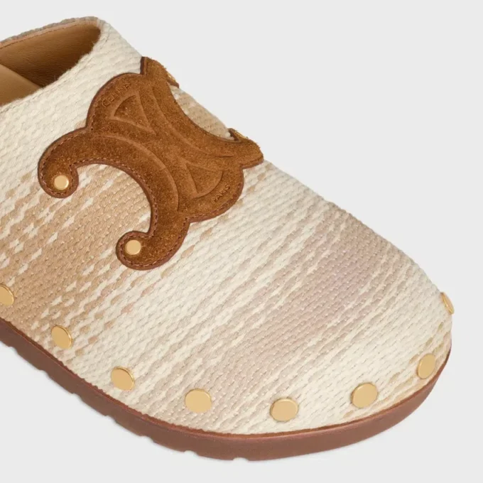 CELINE Pitea Clog aus gestreiftem Baumwollstoff CELINE Pitea Clog aus gestreiftem Baumwollstoff