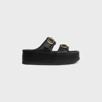 CELINE Polly Wedge Mule aus Kalbsleder CELINE Polly Wedge Mule aus Kalbsleder