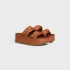 CELINE Polly Wedge Mule aus Kalbsleder