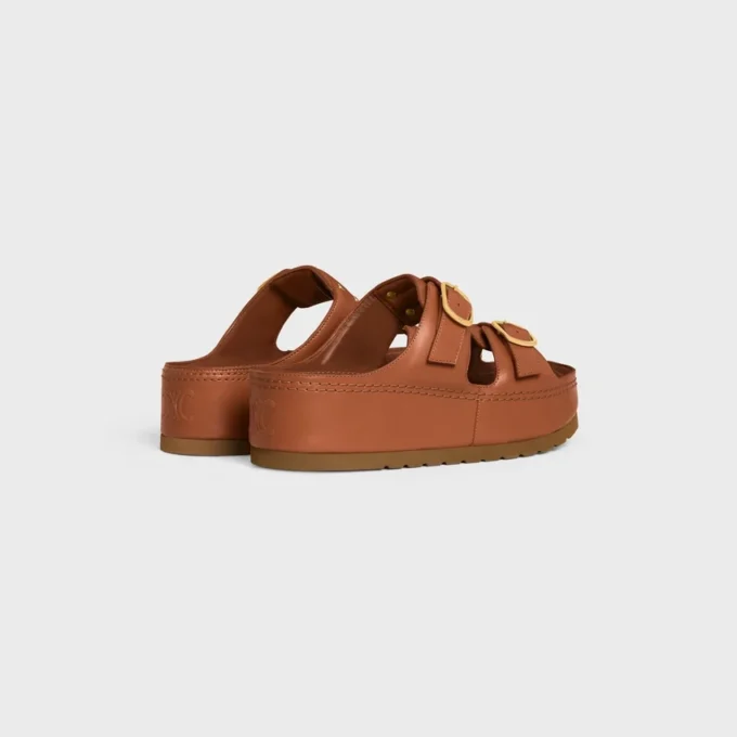 CELINE Polly Wedge Mule aus Kalbsleder