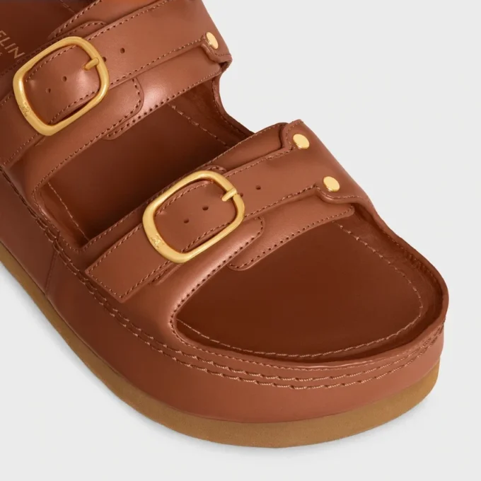 CELINE Polly Wedge Mule aus Kalbsleder
