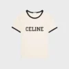CELINE Regular T-Shirt aus Baumwolljersey CELINE Regular T-Shirt aus Baumwolljersey