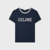 CELINE Regular T-Shirt aus Baumwolljersey CELINE Regular T-Shirt aus Baumwolljersey