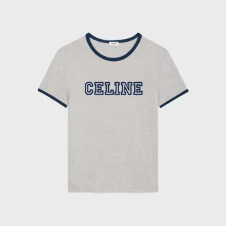 CELINE Regular T-Shirt aus Baumwolljersey