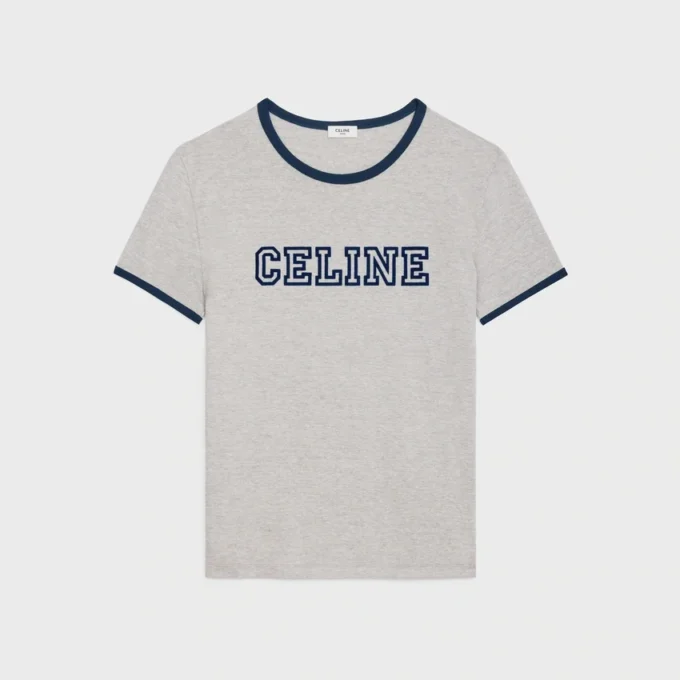 CELINE Regular T-Shirt aus Baumwolljersey CELINE Regular T-Shirt aus Baumwolljersey