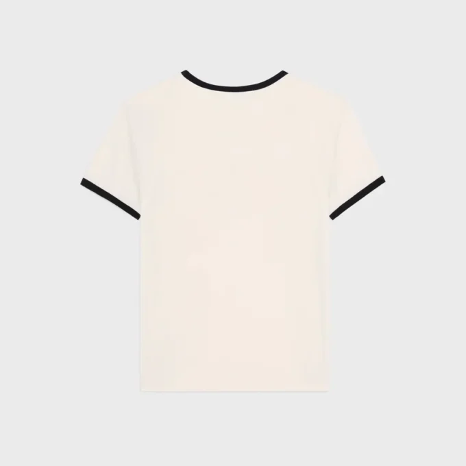 CELINE Regular T-Shirt aus Baumwolljersey CELINE Regular T-Shirt aus Baumwolljersey