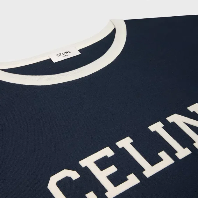 CELINE Regular T-Shirt aus Baumwolljersey CELINE Regular T-Shirt aus Baumwolljersey