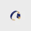 CELINE Ribbon Knotted Cuff aus Emaille und Messing mit Goldfinish