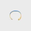 CELINE Ribbon Small Cuff aus Emaille und Messing mit Goldfinish