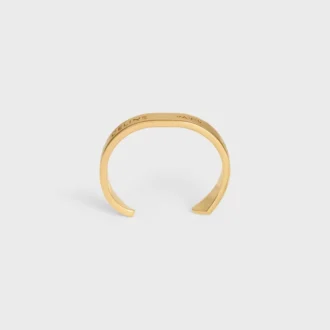 CELINE Ribbon Small Cuff aus Messing mit Goldfinish