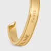 CELINE Ribbon Small Cuff aus Messing mit Goldfinish