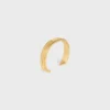 CELINE Ribbon Small Cuff aus Messing mit Goldfinish