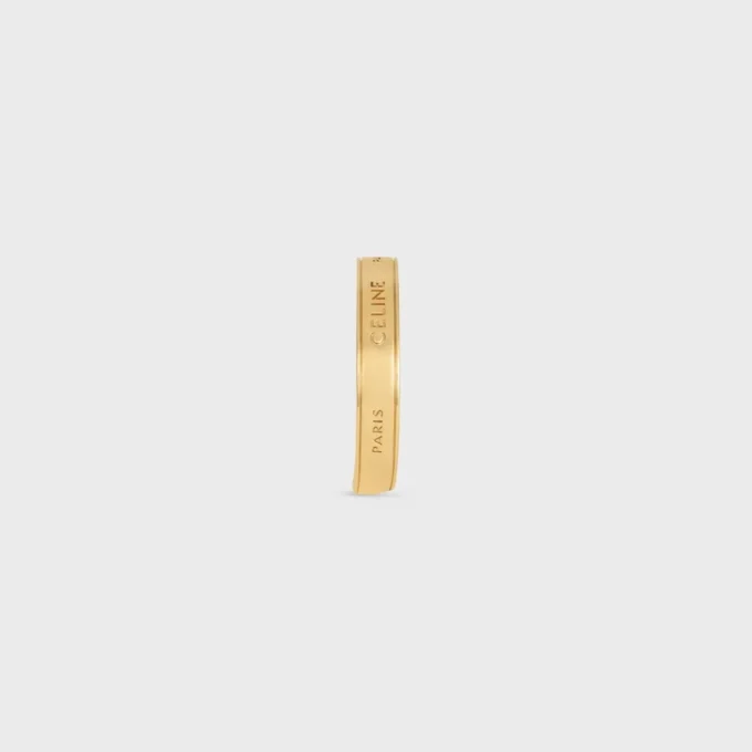 CELINE Ribbon Small Cuff aus Messing mit Goldfinish