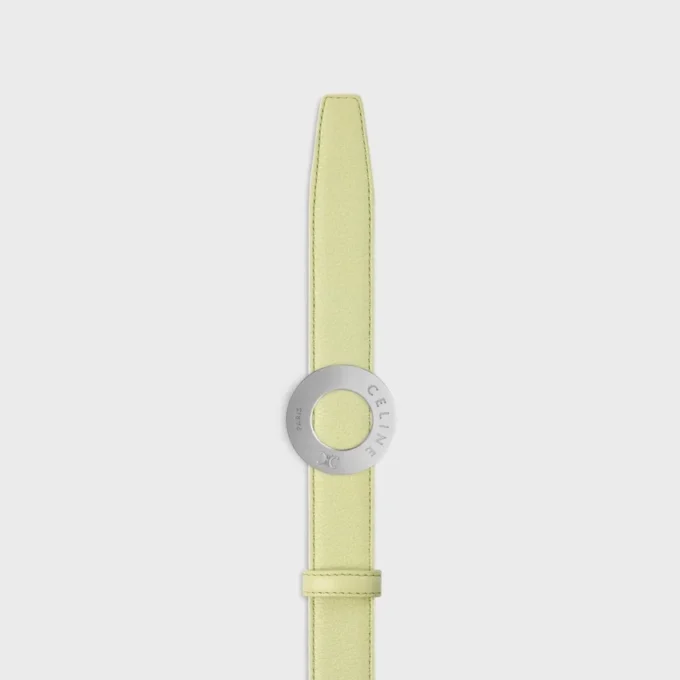 CELINE-Schnalle mit Scheibe, 25 mm, aus Metall & wendbares Band, 25 mm, aus glattem und genarbtem Kalbsleder CELINE-Schnalle mit Scheibe, 25 mm, aus Metall & wendbares Band, 25 mm, aus glattem und genarbtem Kalbsleder