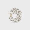 CELINE Scrunchy Rayure aus Seide und Messing mit Goldfinish