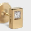 CELINE Sentimental Double Square Stud aus Gelbgold und Diamant