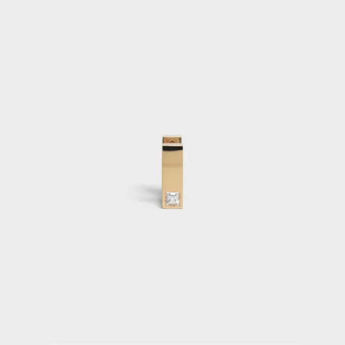 CELINE Sentimental Square Ohrring aus Gelbgold und Diamanten CELINE Sentimental Square Ohrring aus Gelbgold und Diamanten