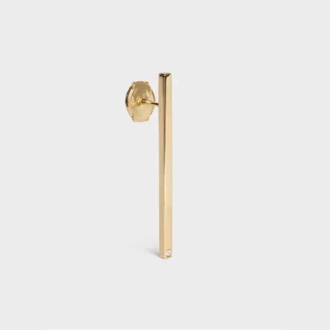 CELINE Sentimental Straight Ohrringe aus Gelbgold und Diamanten CELINE Sentimental Straight Ohrringe aus Gelbgold und Diamanten