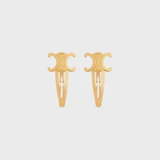 CELINE Set mit 2 Haarspangen aus Messing mit Goldfinish und Stahl CELINE Set mit 2 Haarspangen aus Messing mit Goldfinish und Stahl