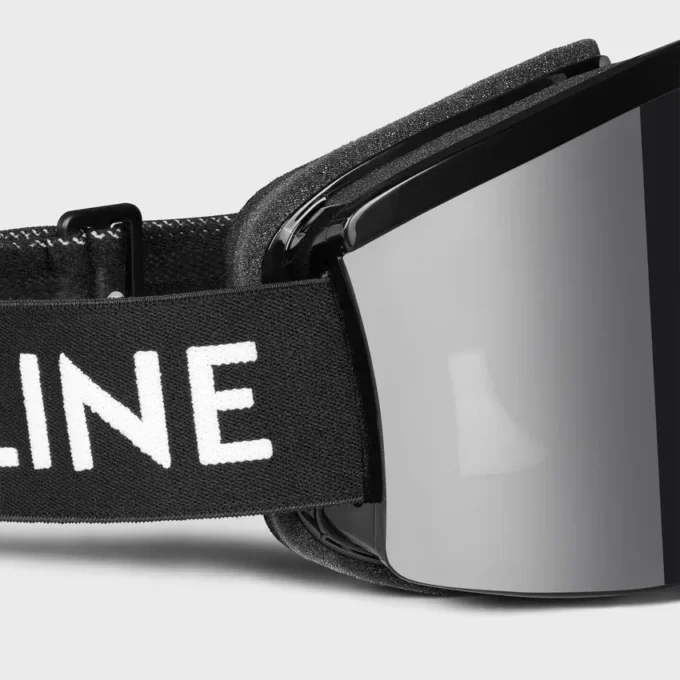 CELINE Skibrille aus spritzgegossenem Nylon mit verspiegelten Gläsern