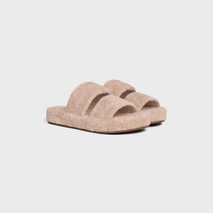 CELINE Slides Triomphe aus Sponge-Stoff