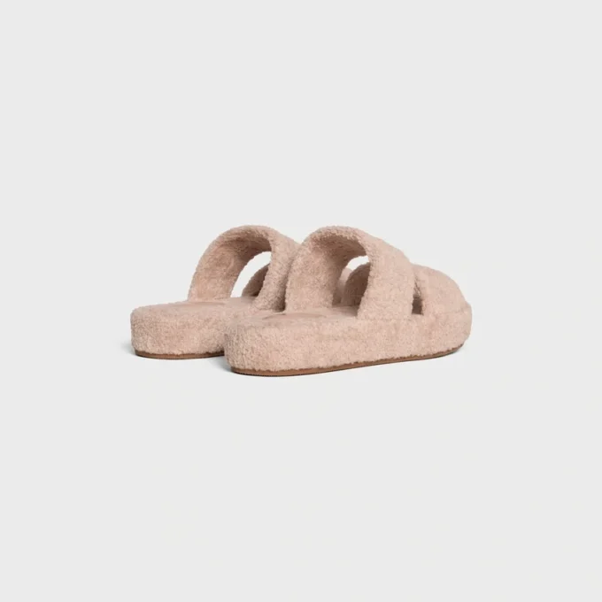 CELINE Slides Triomphe aus Sponge-Stoff