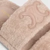 CELINE Slides Triomphe aus Sponge-Stoff