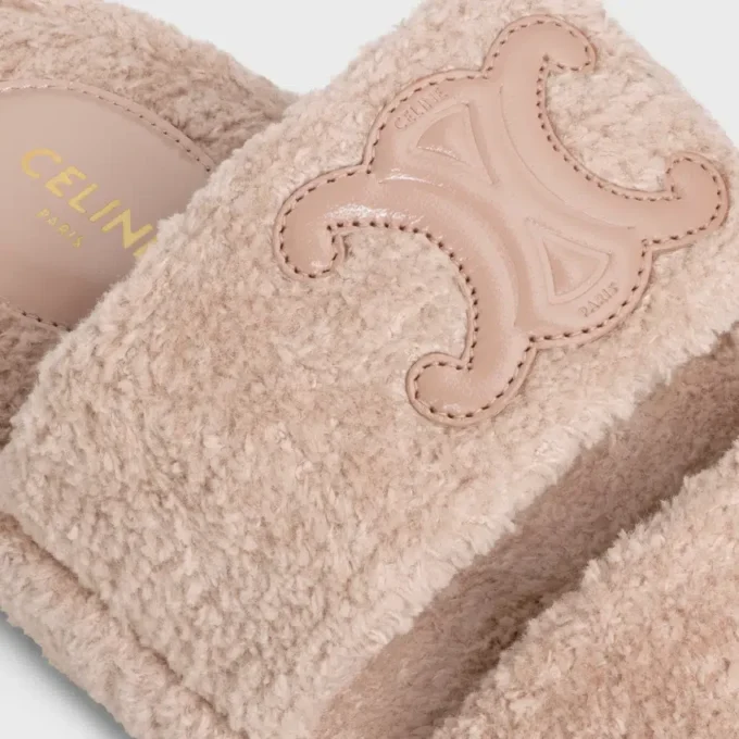 CELINE Slides Triomphe aus Sponge-Stoff