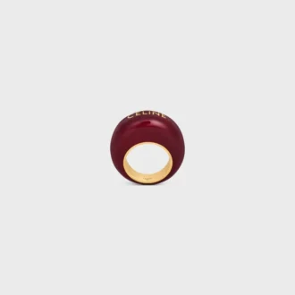 CELINE Sulky Ring aus Emaille und Messing mit Goldfinish