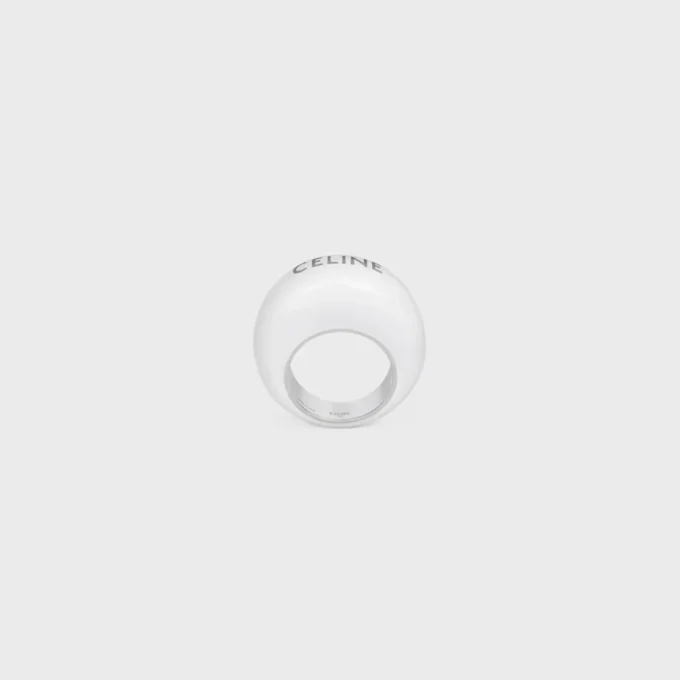 CELINE Sulky Ring aus Emaille und Messing mit Rhodium-Finish CELINE Sulky Ring aus Emaille und Messing mit Rhodium-Finish
