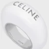CELINE Sulky Ring aus Emaille und Messing mit Rhodium-Finish CELINE Sulky Ring aus Emaille und Messing mit Rhodium-Finish