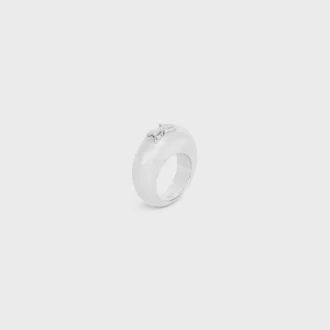 CELINE Sulky Ring aus Messing mit Rhodium-Finish