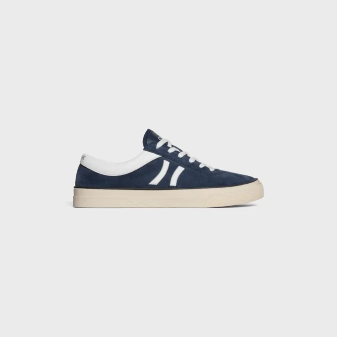 CELINE Sunset Low Schnürsneaker aus Wildleder und Kalbsleder CELINE Sunset Low Schnürsneaker aus Wildleder und Kalbsleder