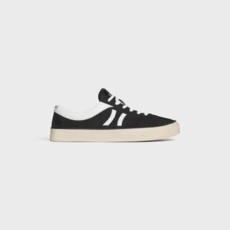 CELINE Sunset Low Schnürsneaker aus Wildleder und Kalbsleder