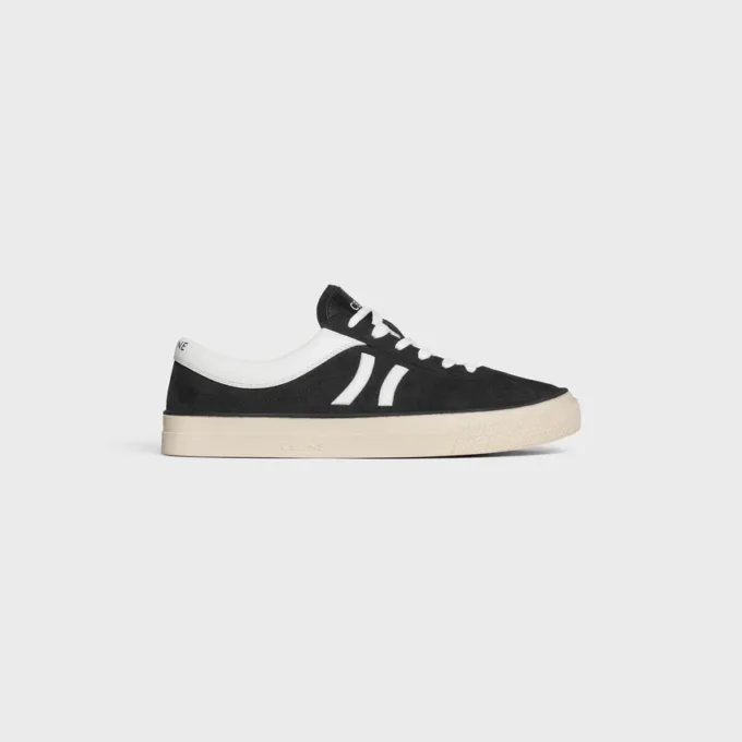 CELINE Sunset Low Schnürsneaker aus Wildleder und Kalbsleder CELINE Sunset Low Schnürsneaker aus Wildleder und Kalbsleder