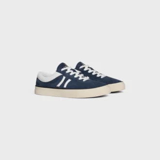 CELINE Sunset Low Schnürsneaker aus Wildleder und Kalbsleder