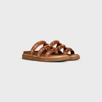 CELINE – Tippi Slide aus besticktem Kalbsleder