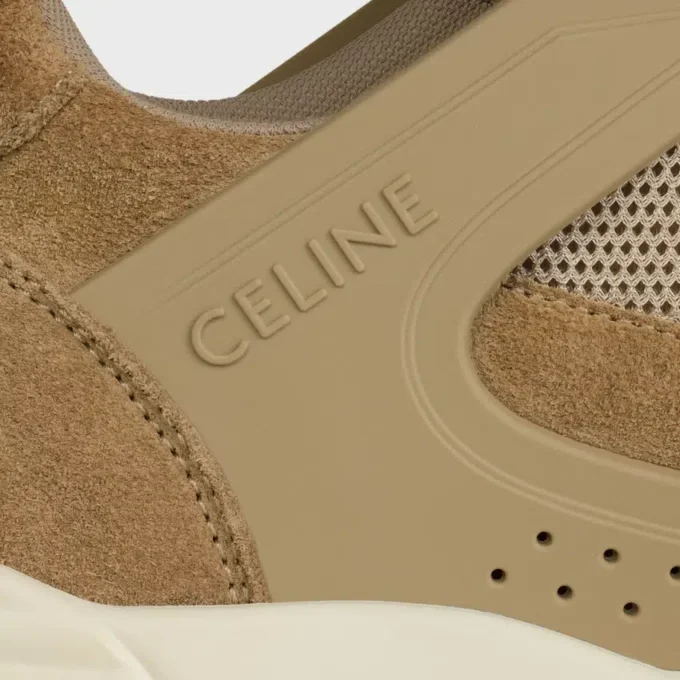 CELINE Trainer Ct-09 Niedriger Schnürsneaker aus Kalbsveloursleder und Mesh CELINE Trainer Ct-09 Niedriger Schnürsneaker aus Kalbsveloursleder und Mesh