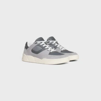CELINE Trainer Ct-09 Niedriger Schnürsneaker aus Wildleder, Kalbsleder und Mesh CELINE Trainer Ct-09 Niedriger Schnürsneaker aus Wildleder, Kalbsleder und Mesh