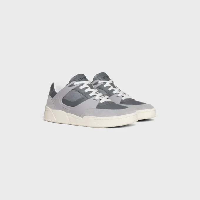 CELINE Trainer Ct-09 Niedriger Schnürsneaker aus Wildleder, Kalbsleder und Mesh