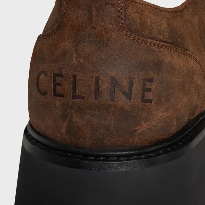 CELINE Triomphe Derbys  aus gewachstem Kalbsveloursleder
