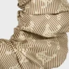 CELINE Triomphe Diagonale Scrunchy aus Seide und Messing mit Goldfinish