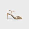 CELINE Triomphe Sandale aus laminiertem Lammleder CELINE Triomphe Sandale aus laminiertem Lammleder