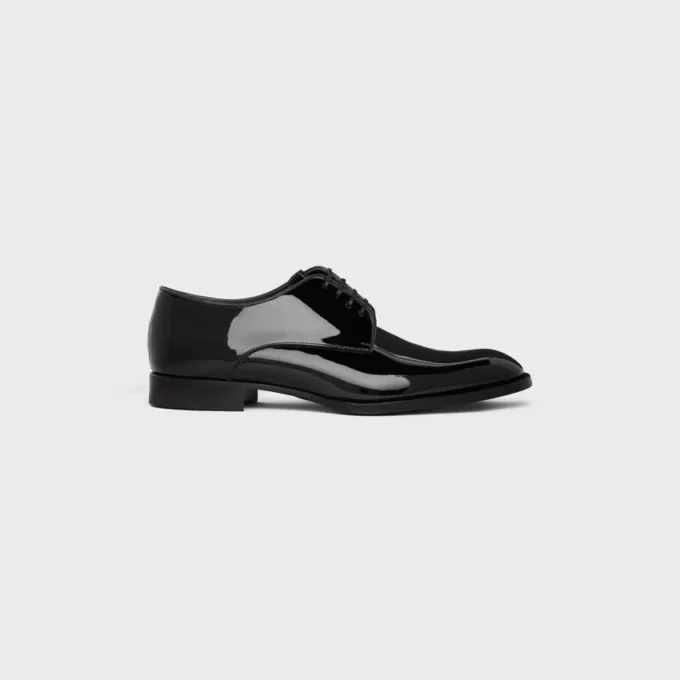 CELINE Tuxedo Derby aus lackiertem Kalbsleder CELINE Tuxedo Derby aus lackiertem Kalbsleder