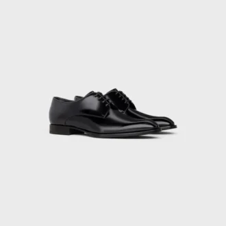 CELINE Tuxedo Derby aus poliertem Stierleder
