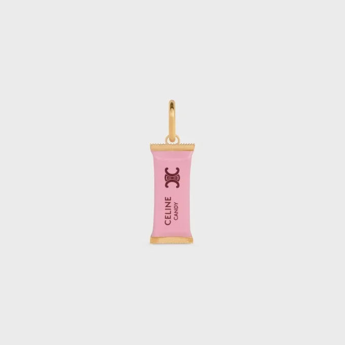 Charms Candy Bar aus Emaille und Messing mit Goldfinish