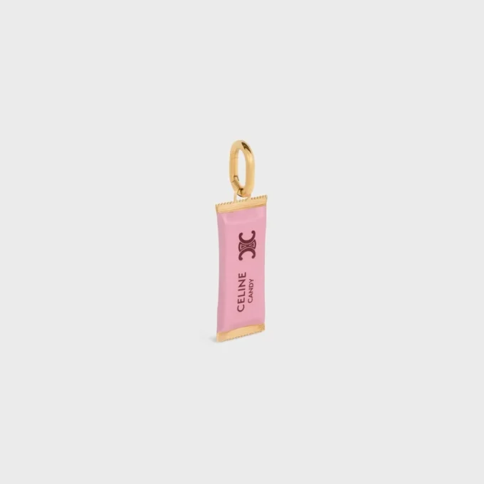 Charms Candy Bar aus Emaille und Messing mit Goldfinish
